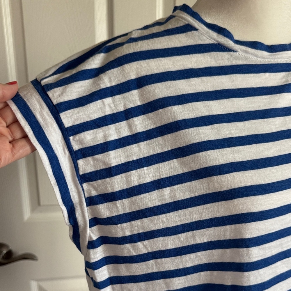 Sonoma Navy and White Striped Tee - Picture 2 of 9